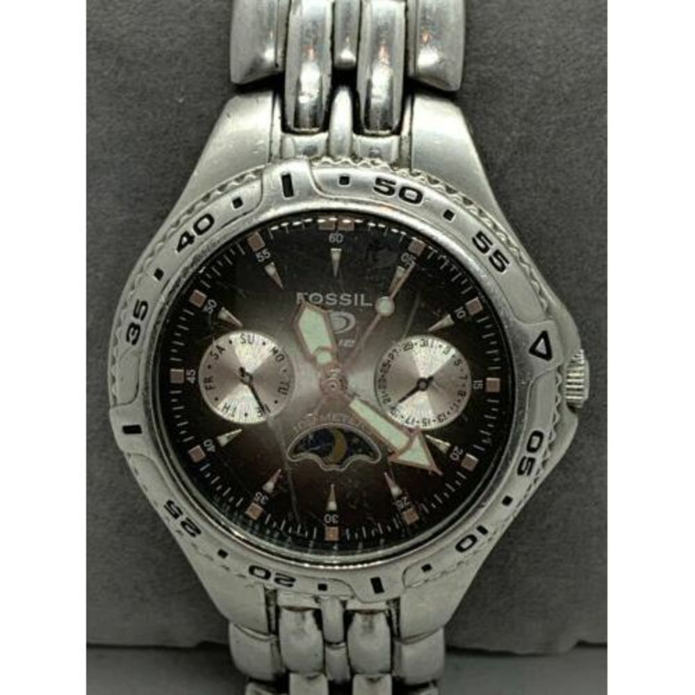 Fossil BQ9142 Men's Watch Analog Gray Dial Stainless Steel Silver Quartz D895
